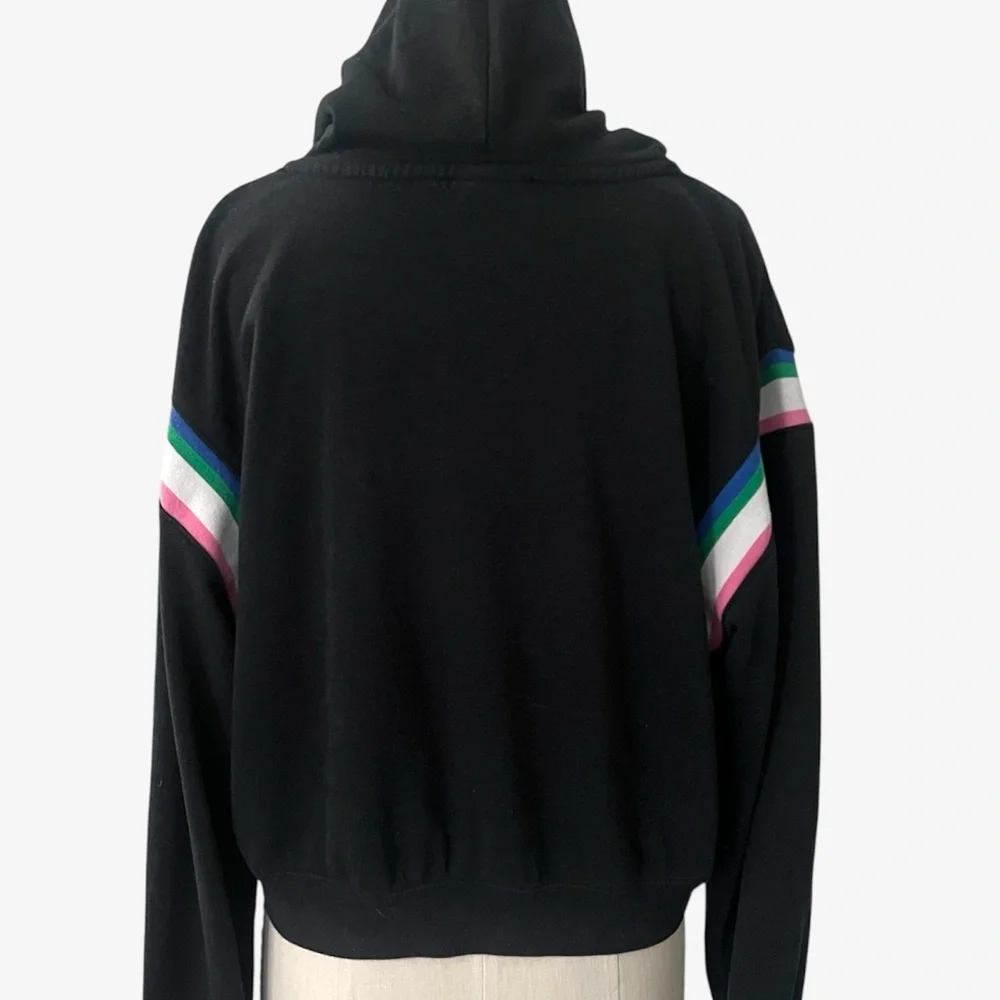 Nike Women’s Black Hoodie Cropped Pullover Logo Sweatshirt Small